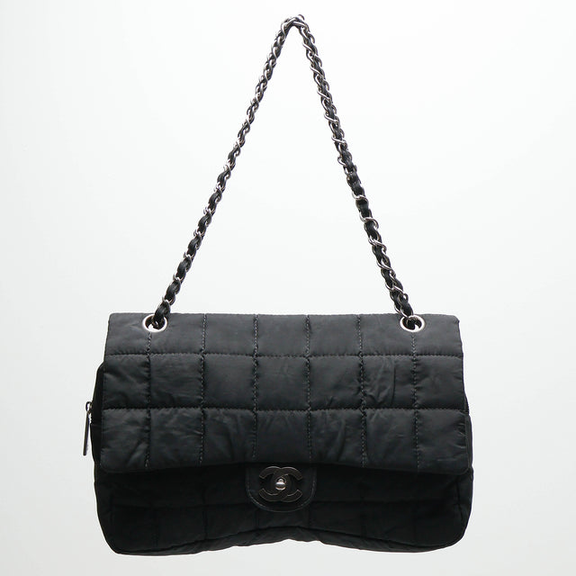 CHANEL QUILTED NYLON CLASSIC FLAP