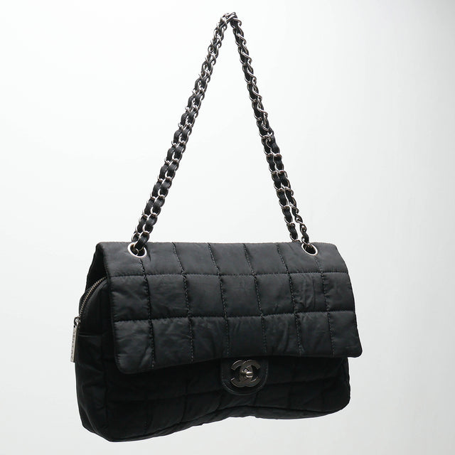 CHANEL QUILTED NYLON CLASSIC FLAP