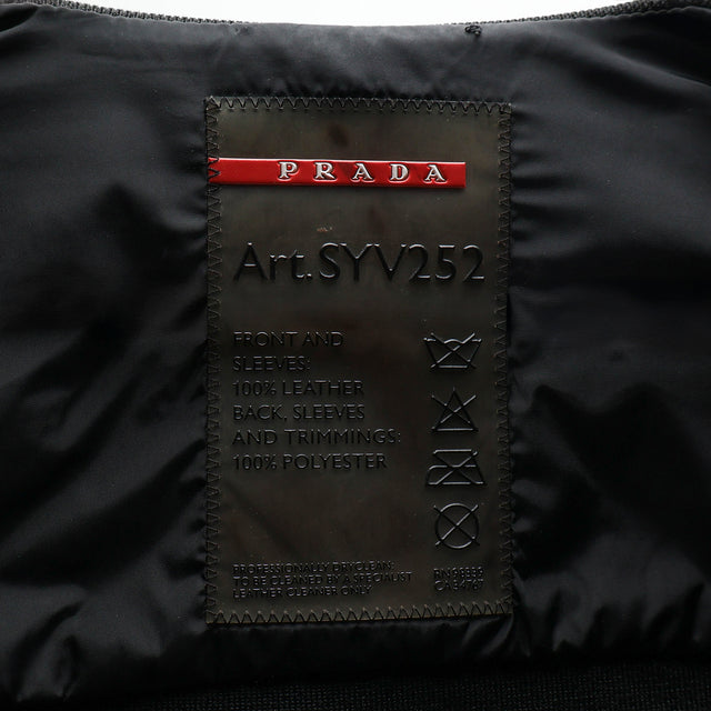 PRADA SPORT LEATHER BOMBER JACKET