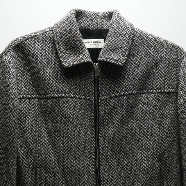 SAINT LAURENT FW14 TWEED ZIP JACKET