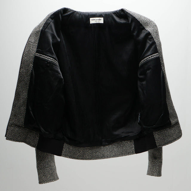 SAINT LAURENT FW14 TWEED ZIP JACKET
