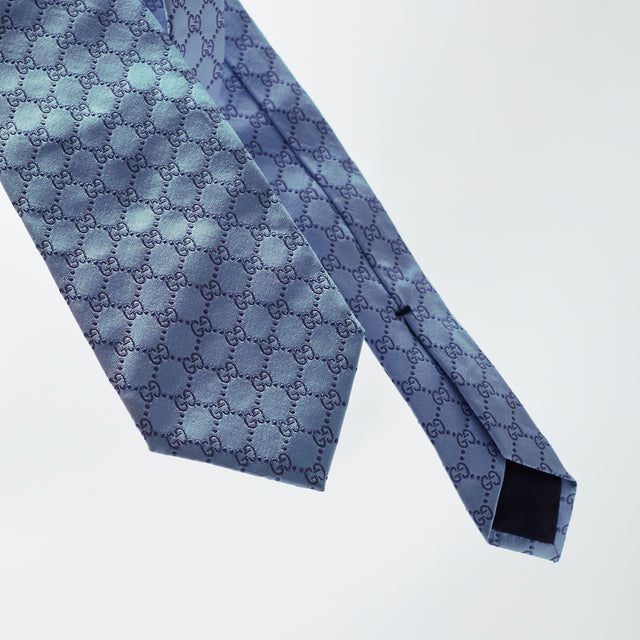 GUCCI MONOGRAM SILK NECK TIE