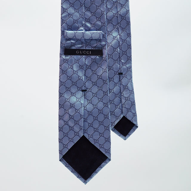 GUCCI MONOGRAM SILK NECK TIE