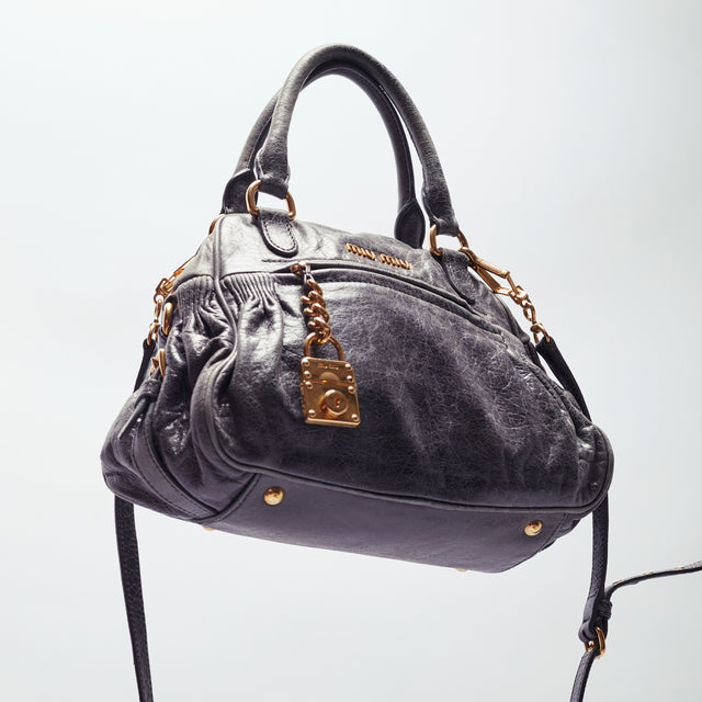 MIU MIU LEATHER HAND BAG