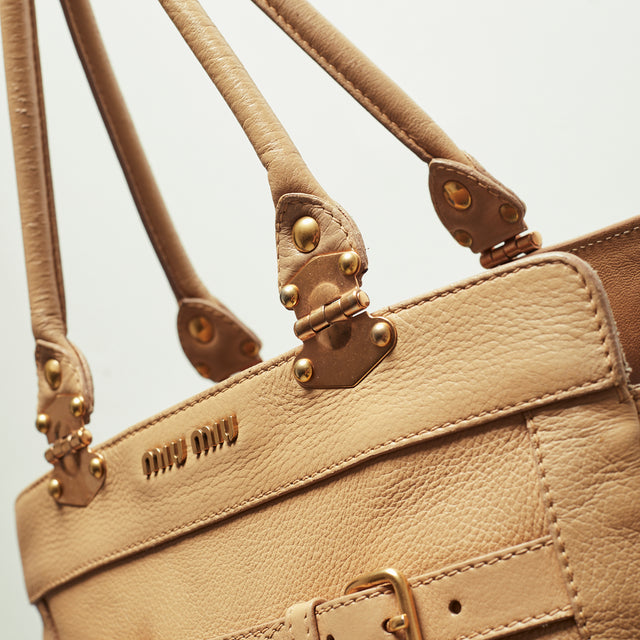 MIU MIU LEATHER HAND BAG