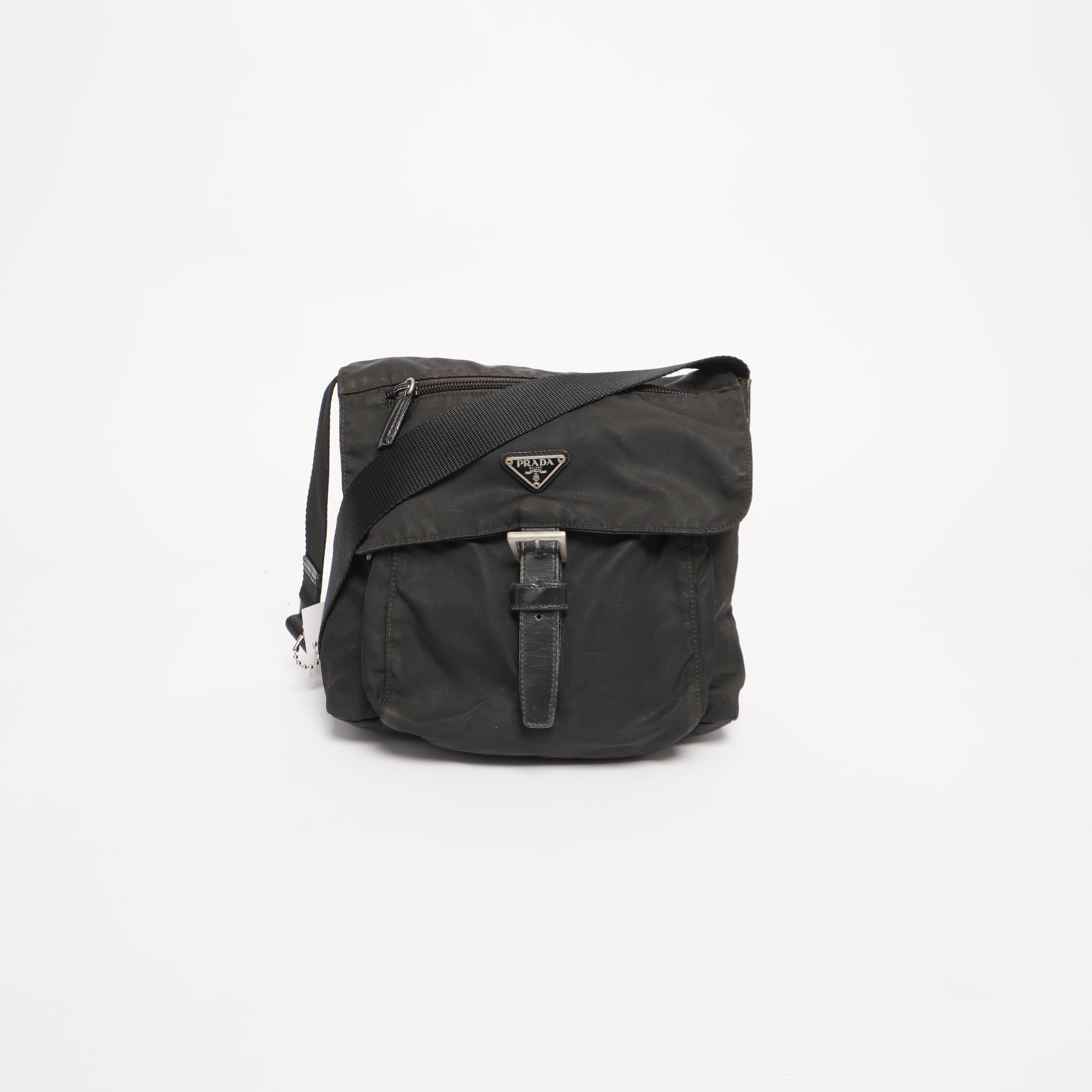 Prada vintage messenger discount bag