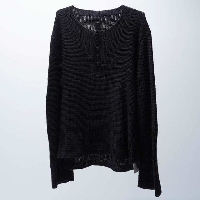HANNES ROETHER HENLEY KNIT CARDIGAN