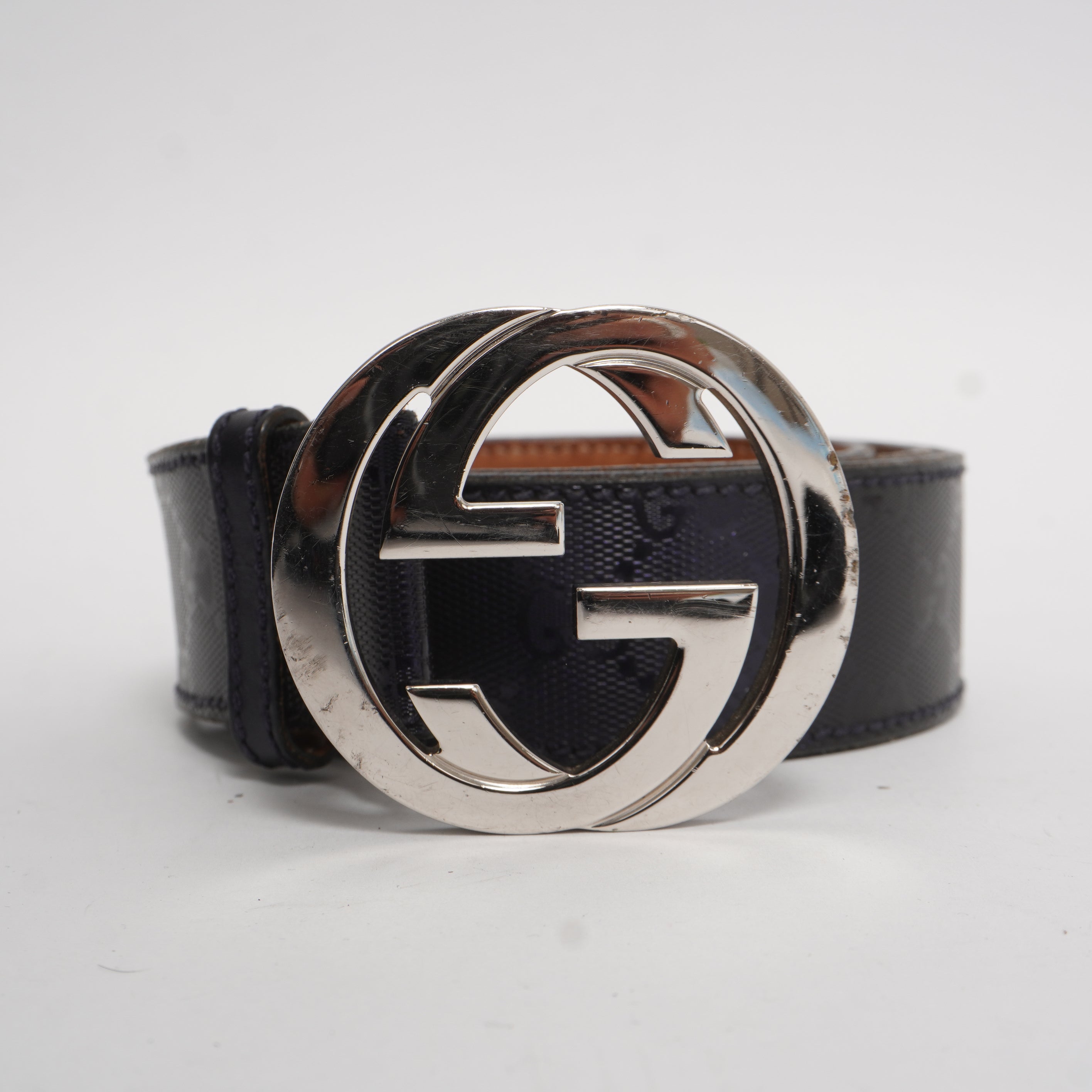 GUCCI IMPRIME LEATHER BELT fabricsforsale