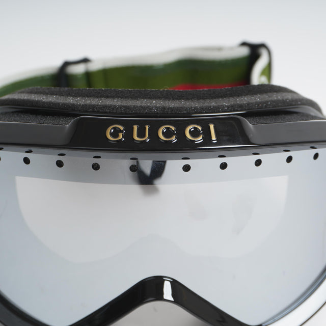 GUCCI LOGO-JACQUARD SKI GOGGLES