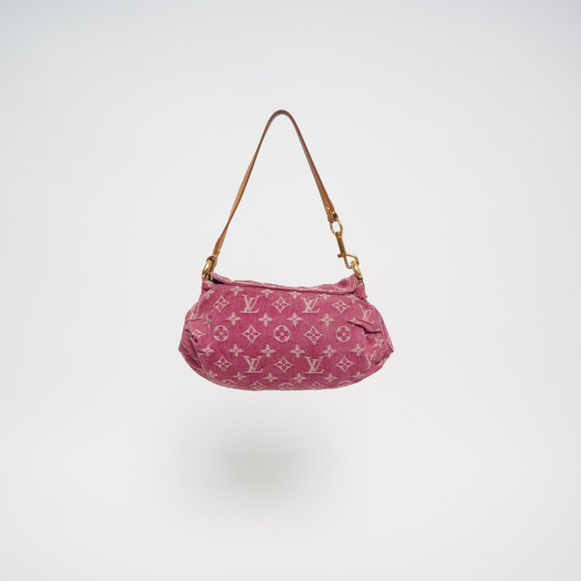 LOUIS VUITTON PINK DENIM PLEATY BAG