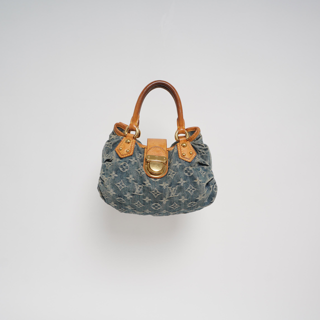 Louis Vuitton Monogram Denim Mini Pleaty Bag in Blue