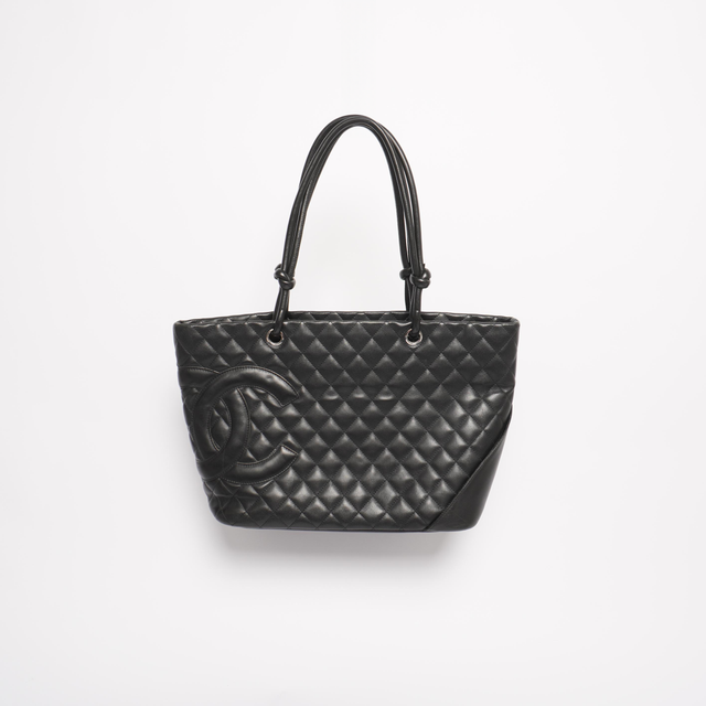 Large black clearance quilted chanel bag