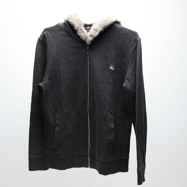 BURBERRY BLACK LABEL FUR ZIP HOODIE