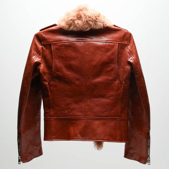 GUCCI LEATHER FUR JACKET