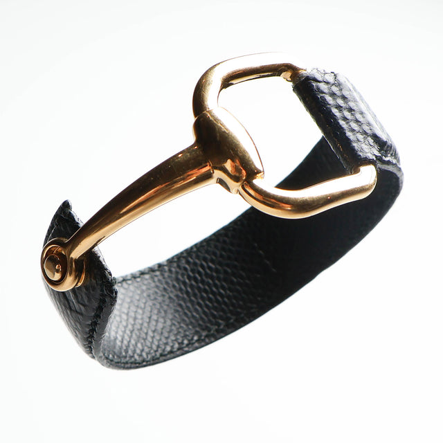 GUCCI HORSEBIT LEATHER BRACELET
