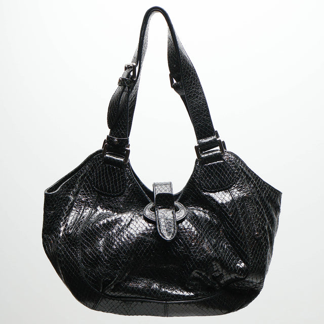 CELINE ENAMEL HOBO BAG