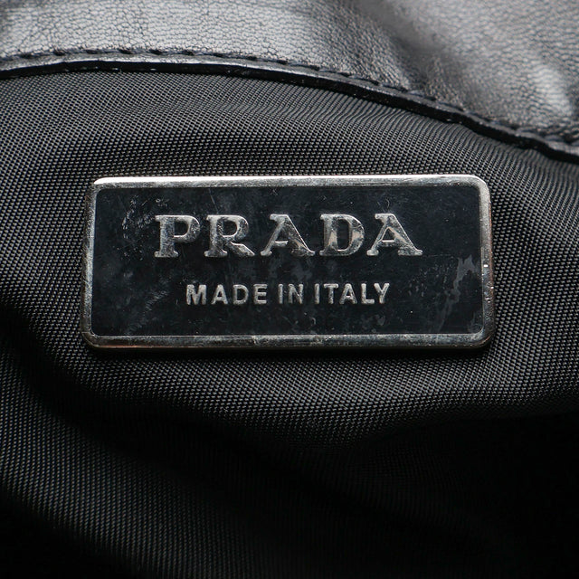 PRADA LEATHER TOTE BAG