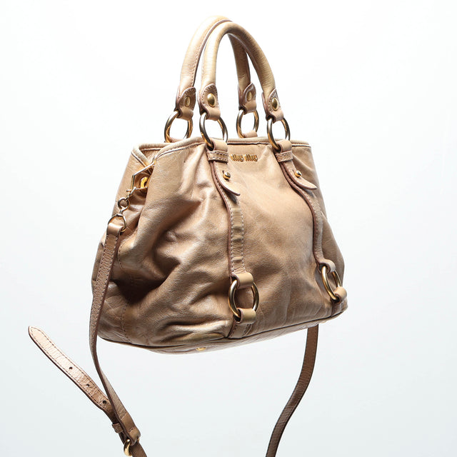 MIU MIU LEATHER HAND BAG