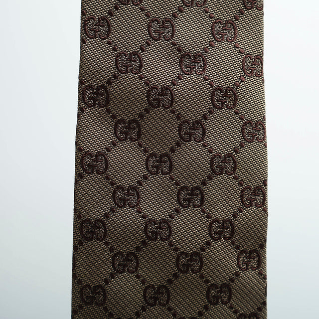 GUCCI MONOGRAM SILK TIE