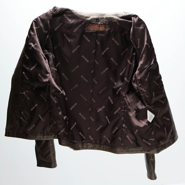 BALMAIN WOMENS LEATHER JACKET