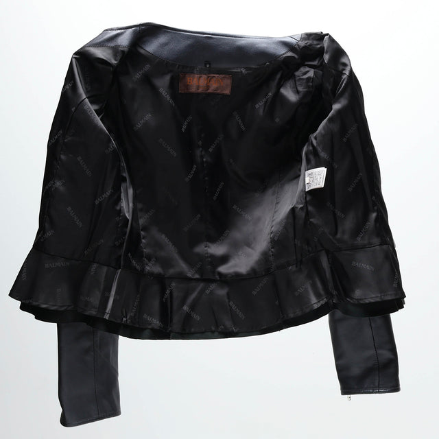 BALMAIN WOMENS LEATHER JACKET