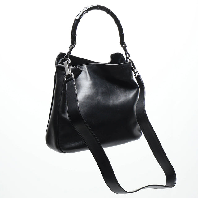 GUCCI BAMBOO LEATHER HAND BAG