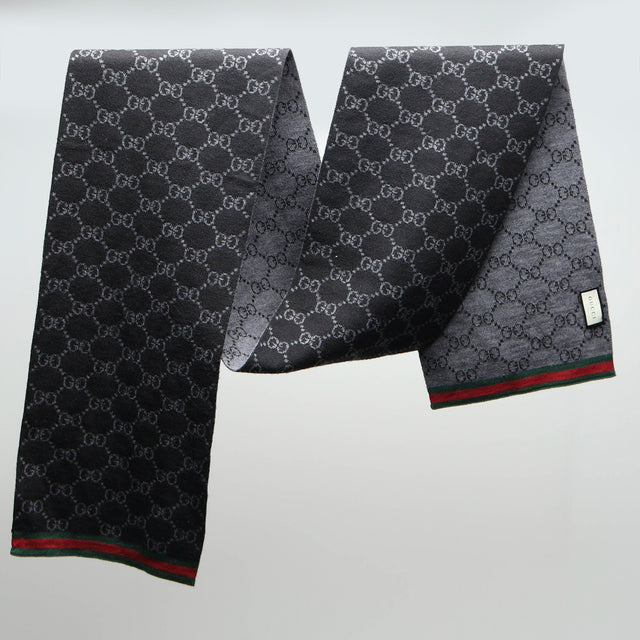 GUCCI MONOGRAM WOOL SCARF