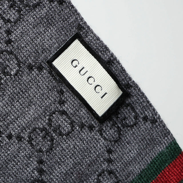 GUCCI MONOGRAM WOOL SCARF