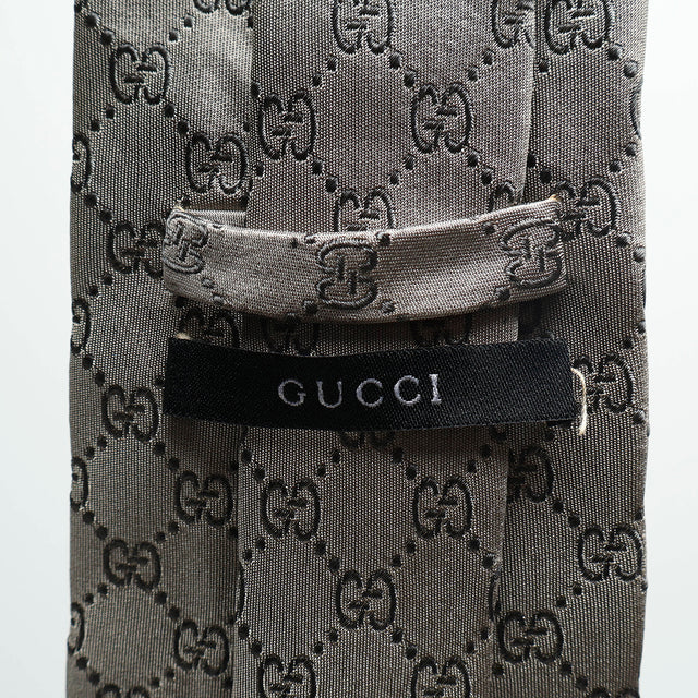 GUCCI MONOGRAM SILK TIE