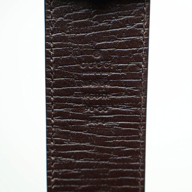 GUCCI MONOGRAM LEATHER BELT