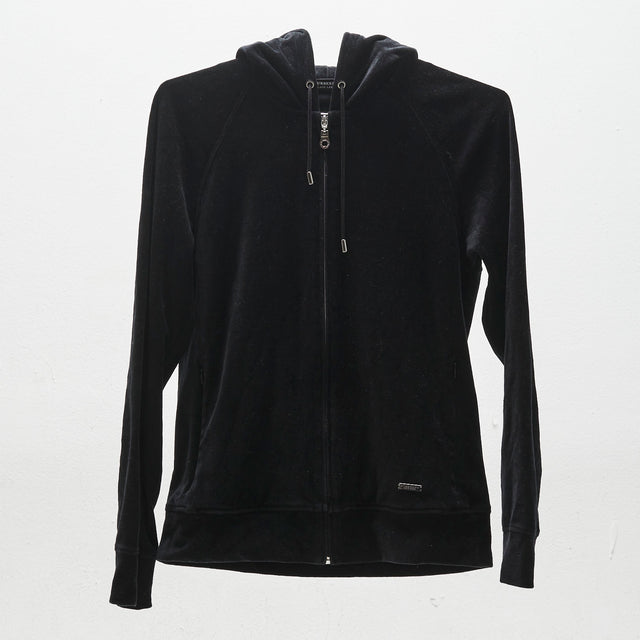 BURBERRY VELOUR ZIP HOODIE