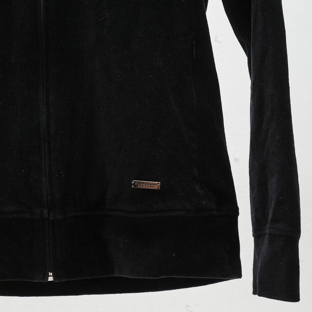 BURBERRY VELOUR ZIP HOODIE