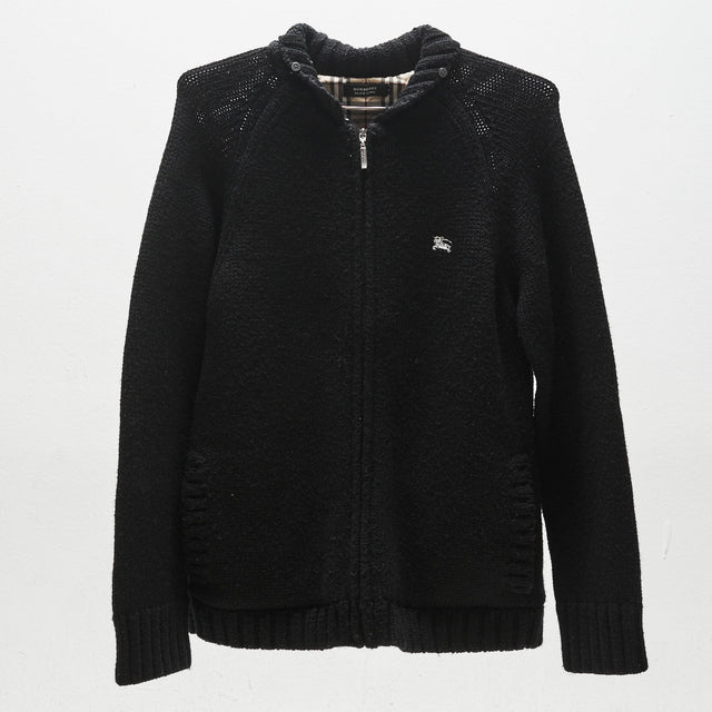 BURBERRY KNIT ZIP HOODIE