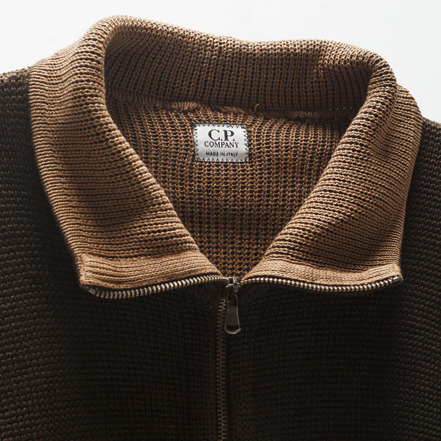 CP COMPANY KNIT ZIP HOODIE