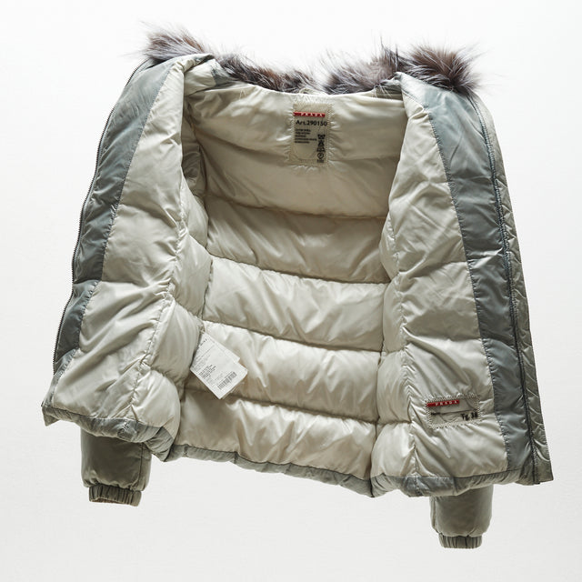 PRADA NYLON WOMENS FUR JACKET