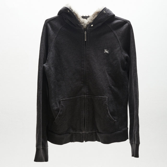 BURBERRY BLACK LABEL FUR ZIP HOODIE