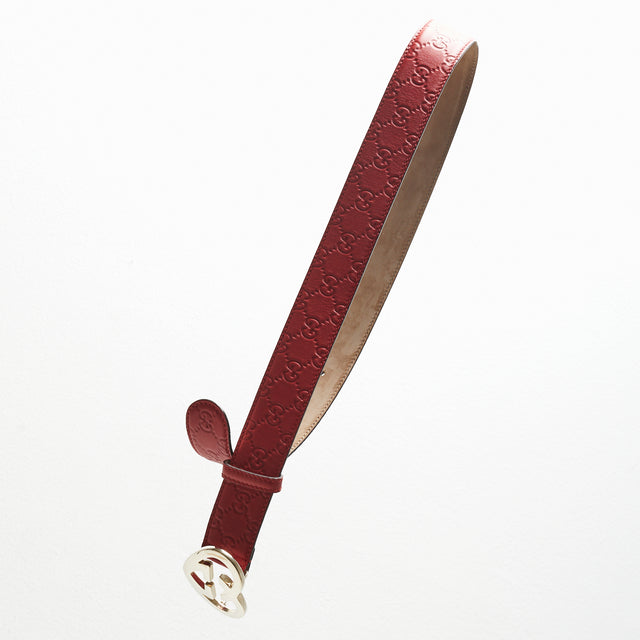 GUCCI HEART LEATHER BELT