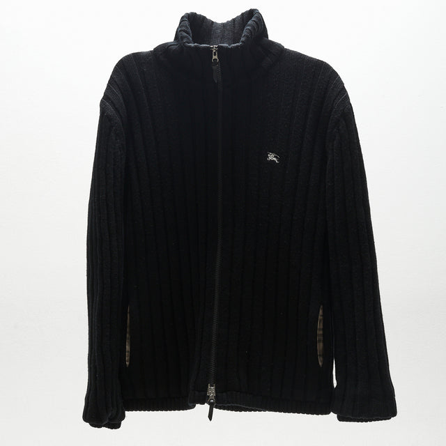 BURBERRY BLACK LABEL KNIT ZIP JACKET