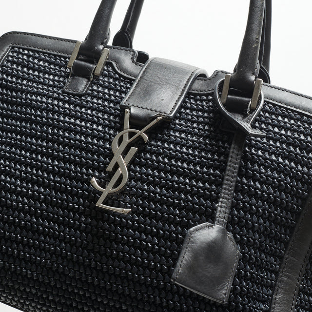 SAINT LAURENT RAFFIA HAND BAG