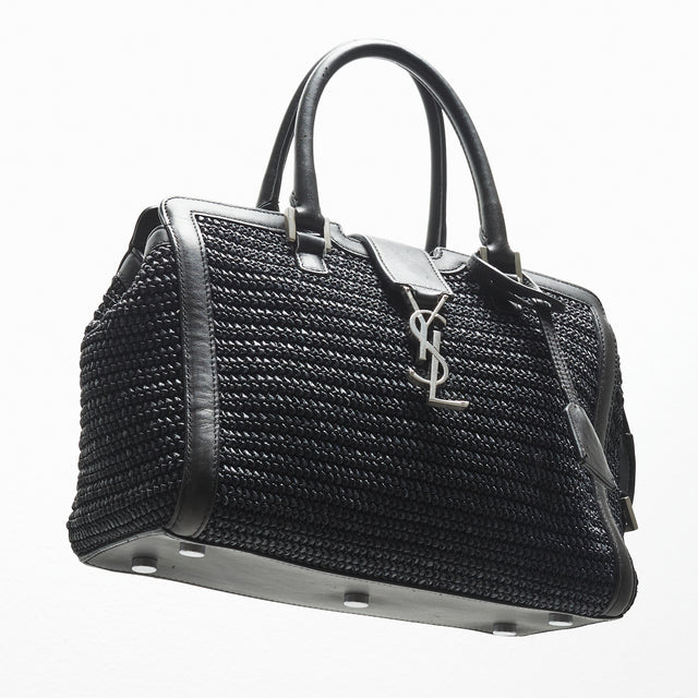 SAINT LAURENT RAFFIA HAND BAG