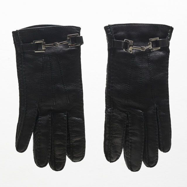 GUCCI WOMENS LEATHER GLOVES