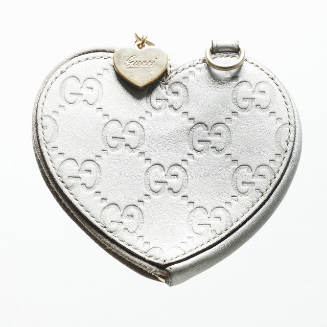 GUCCI MONOGRAM HEART POUCH