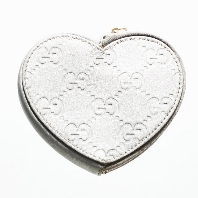 GUCCI MONOGRAM HEART POUCH