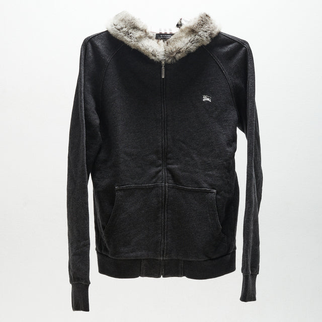 BURBERRY BLACK LABEL FUR ZIP HOODIE