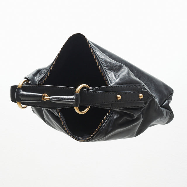 GUCCI LEATHER HORSEBIT HAND BAG