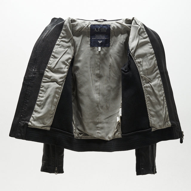 ARMANI JEANS LEATHER JACKET