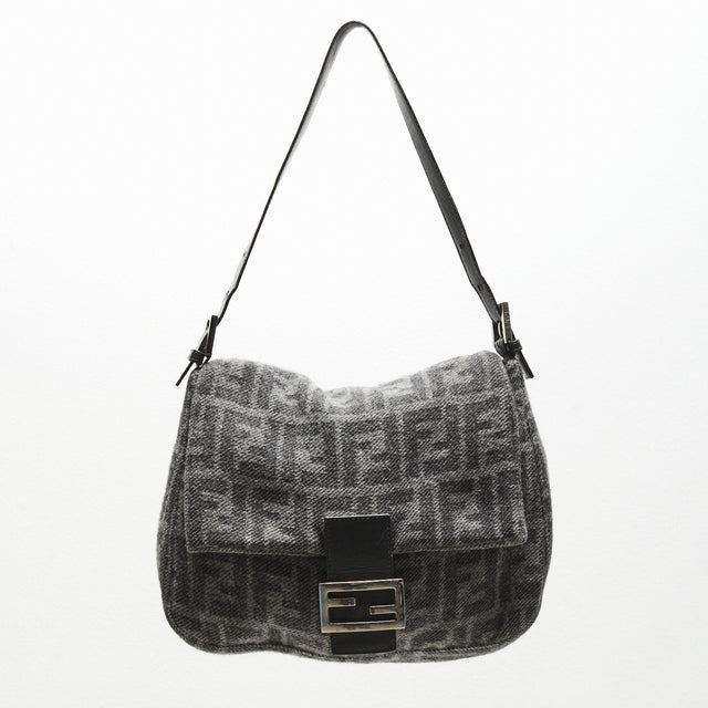 FENDI WOOL MAMMA BAGUETTE BAG