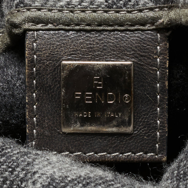 FENDI WOOL MAMMA BAGUETTE BAG