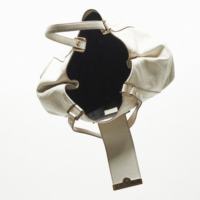 GUCCI LEATHER MONOGRAM HAND BAG