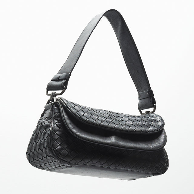 BOTTEGA VENETA LEATHER FLAP BAG